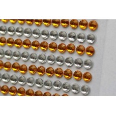 Self-adhesive crystals 4 mm gold/pure - 0021 Emb